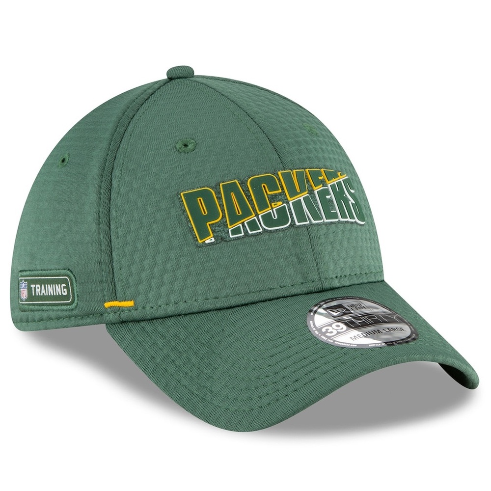 Green Bay Packers New Era Green NFL Summer Sideline Official 39THIRTY Flex Hat